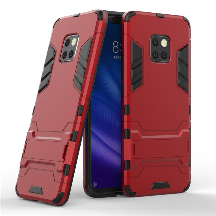 Cool Guard PC TPU Combo Back Case with Kickstand for Huawei Mate 20 Pro - Red