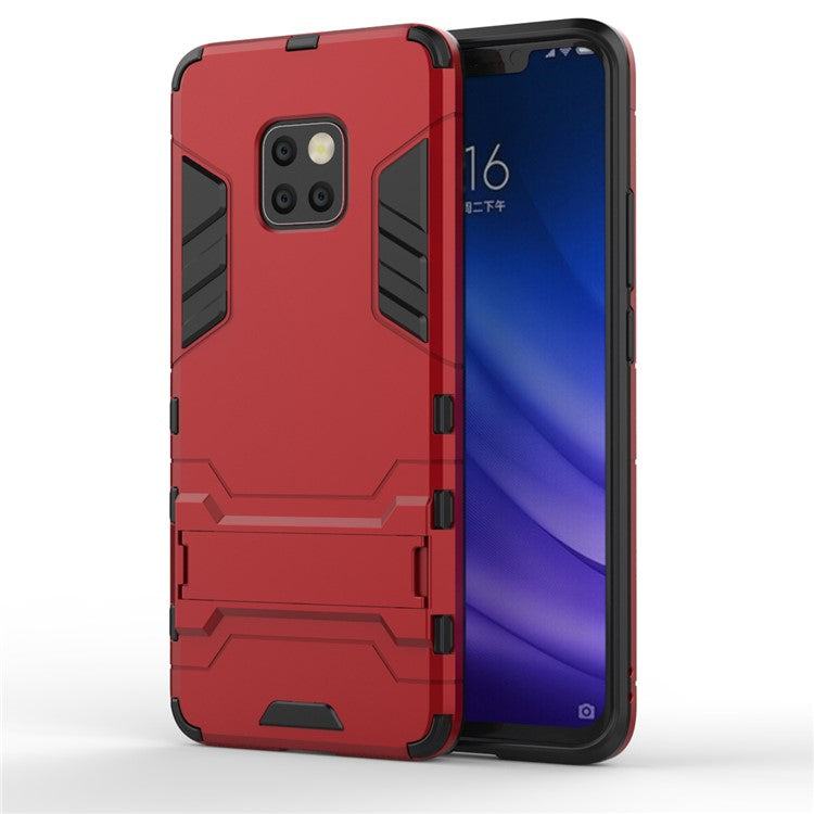 Cool Guard PC TPU Combo Back Case with Kickstand for Huawei Mate 20 Pro - Red