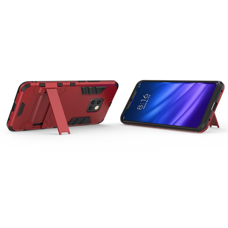 Cool Guard PC TPU Combo Back Case with Kickstand for Huawei Mate 20 Pro - Red