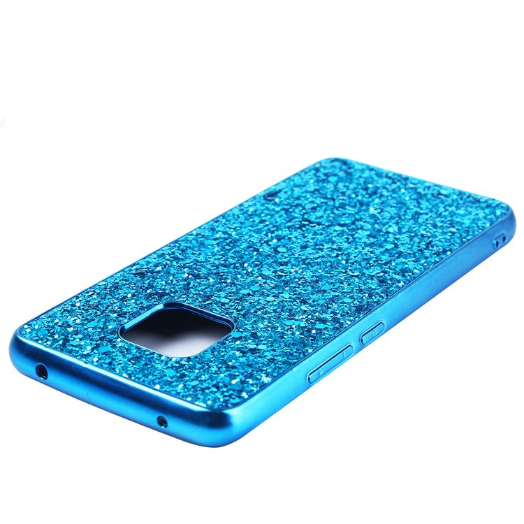 Electroplating Flash Powder PC + TPU Hybrid Mobile Casing for Huawei Mate 20 Pro - Blue