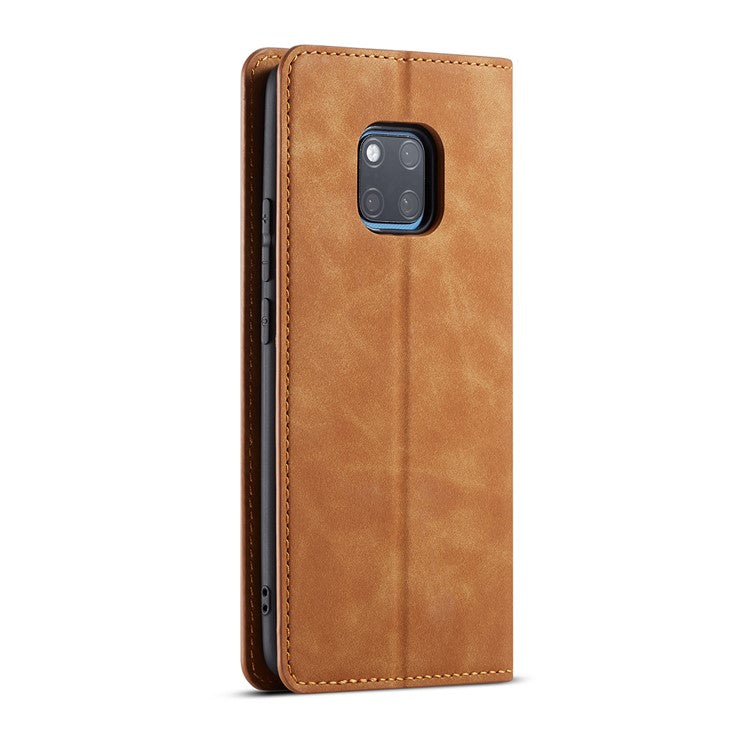 FORWENW Fantasy Series Auto-absorbed Silky Touch Leather Wallet Stand Case for Huawei Mate 20 Pro - Brown