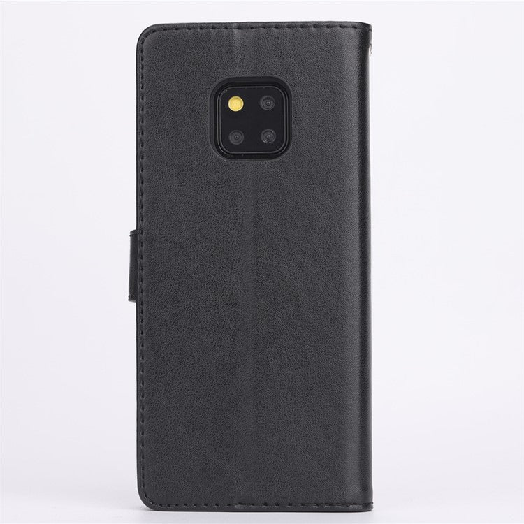 AZNS Leather Wallet Case for Huawei Mate 20 Pro - Black