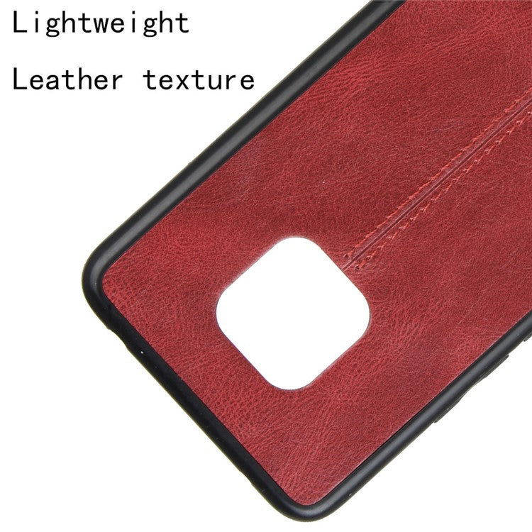 Leather Coated PC + TPU Combo Case for Huawei Mate 20 Pro - Red