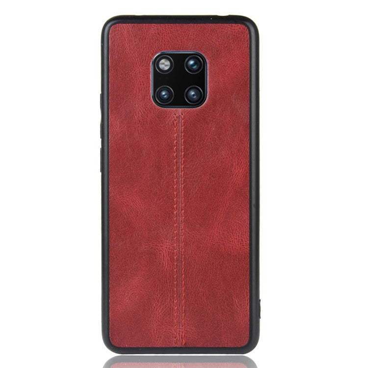 Leather Coated PC + TPU Combo Case for Huawei Mate 20 Pro - Red