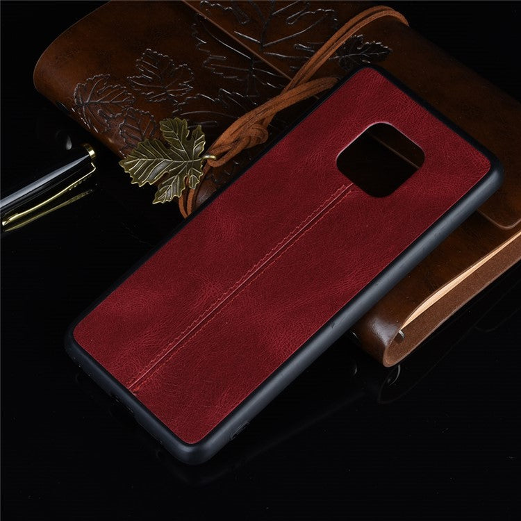 Leather Coated PC + TPU Combo Case for Huawei Mate 20 Pro - Red