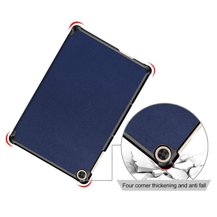 Leather Tri-fold Stylish Tablet Case for Huawei Matepad T10S /T10 / Honor Pad 6 - Blue