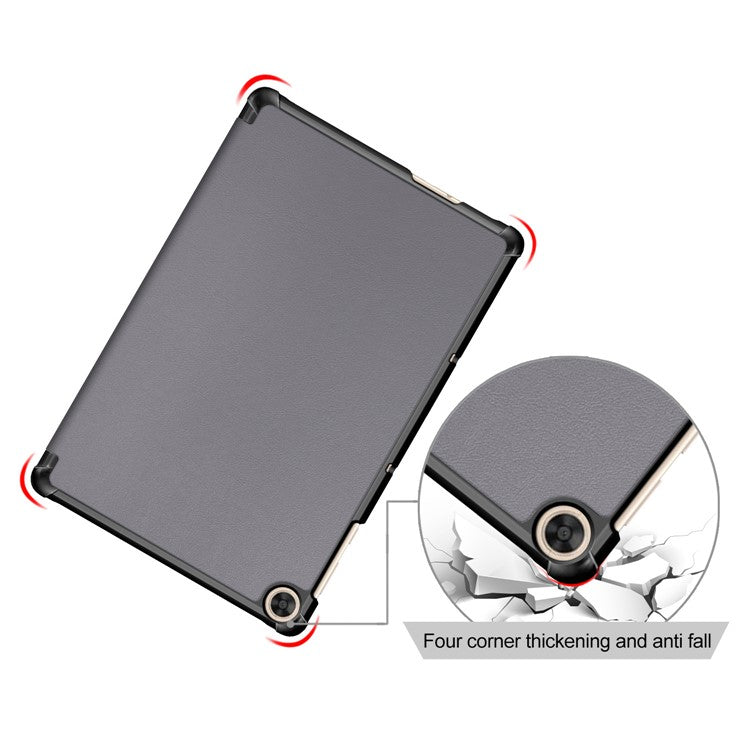 Leather Tri-fold Stylish Tablet Case for Huawei Matepad T10S /T10 / Honor Pad 6 - Grey