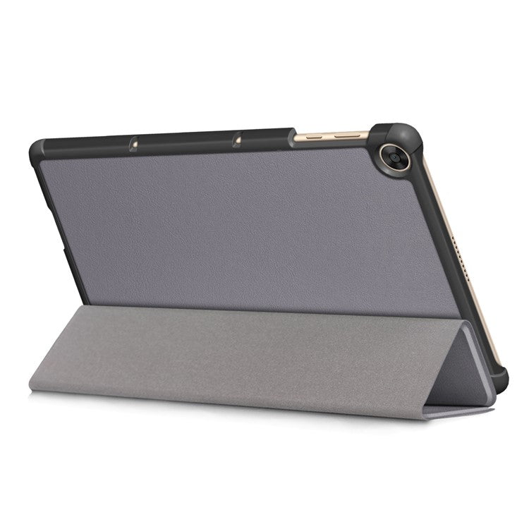 Leather Tri-fold Stylish Tablet Case for Huawei Matepad T10S /T10 / Honor Pad 6 - Grey