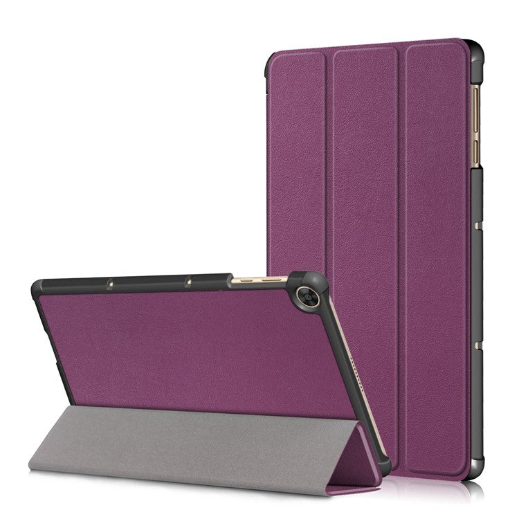 Leather Tri-fold Stylish Tablet Case for Huawei Matepad T10S /T10 / Honor Pad 6 - Purple