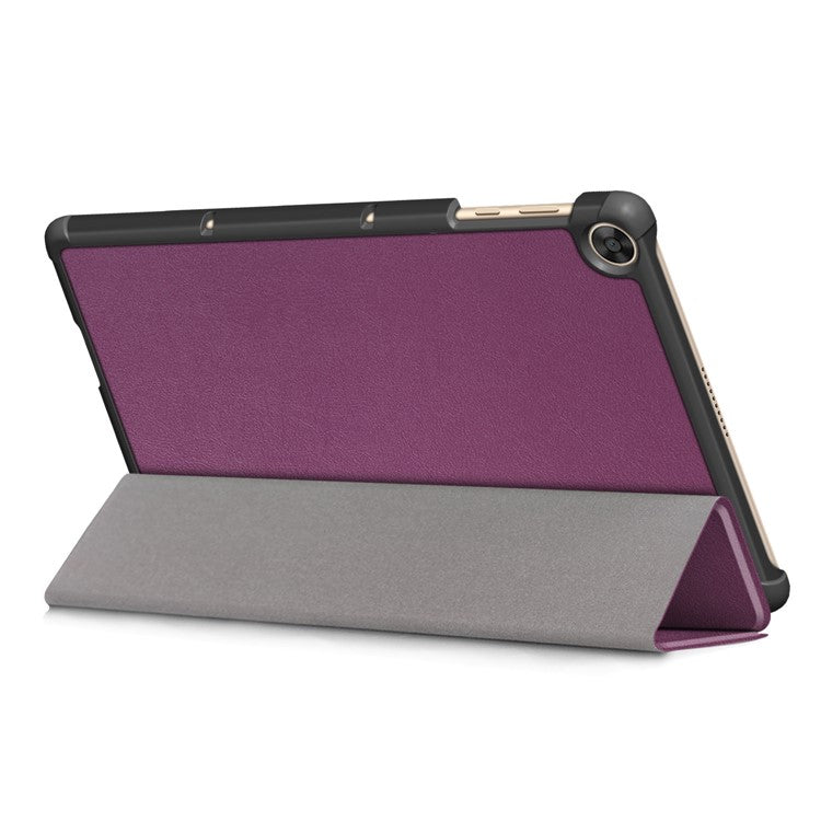 Leather Tri-fold Stylish Tablet Case for Huawei Matepad T10S /T10 / Honor Pad 6 - Purple