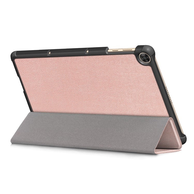 Leather Tri-fold Stylish Tablet Case for Huawei Matepad T10S /T10 / Honor Pad 6 - Rose Gold