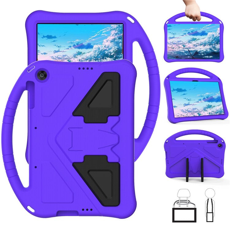 Anti-shock EVA Tablet Case Cover with Handle for Huawei Enjoy Tablet 2 10.1/Honor Pad T6 10.1-inch/Honor Pad X6/MatePad T10/MatePad T10s - Purple