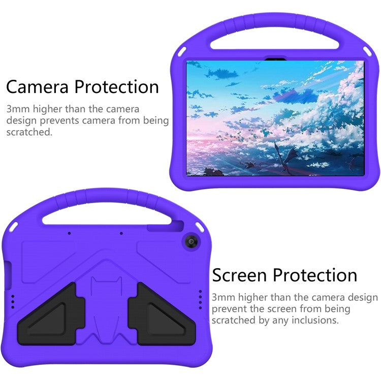 Anti-shock EVA Tablet Case Cover with Handle for Huawei Enjoy Tablet 2 10.1/Honor Pad T6 10.1-inch/Honor Pad X6/MatePad T10/MatePad T10s - Purple