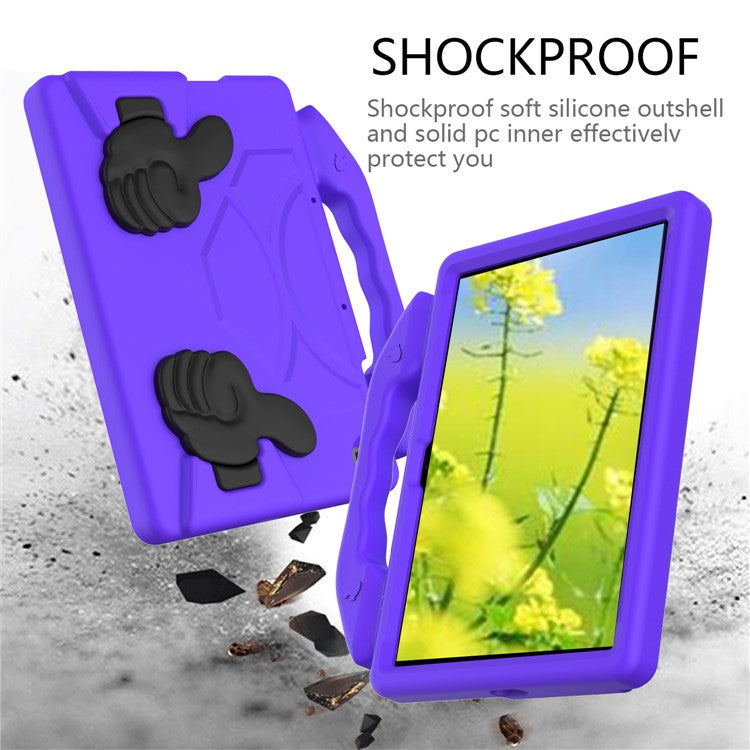 Thumb Kickstand EVA Case for Huawei Enjoy Tablet 2 10.1/Honor Pad T6 10.1-inch/Honor Pad X6/MatePad T10/T10s - Purple