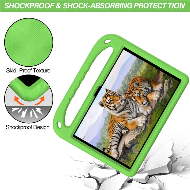 Shock-Absorbed Hand-Hold Grip EVA Tablet Case with Kickstand for Huawei Enjoy Tablet 2 10.1/MatePad T 10S 10.1 inch/MatePad T 10 9.7 inch/Honor Pad 6 10.1-inch/Pad X6 9.7 inch - Green