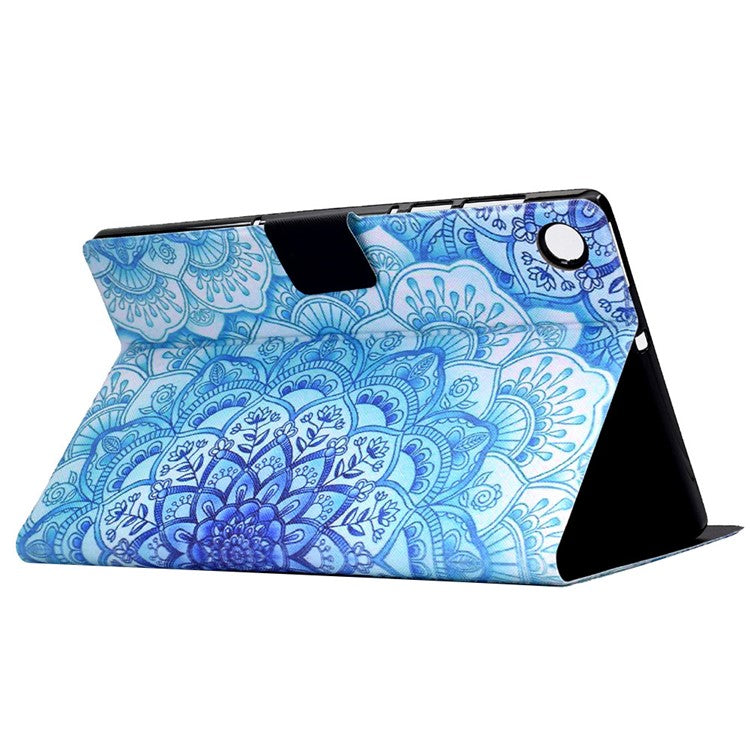 For Huawei MatePad T 10 9.7 inch/T 10S 10.1 inch/Enjoy Tablet 2 10.1 inch/Honor Pad X6 9.7 inch/6 10.1 inch Pattern Printing Leather Case Card Slots Tablet Shell - Mandala Flower