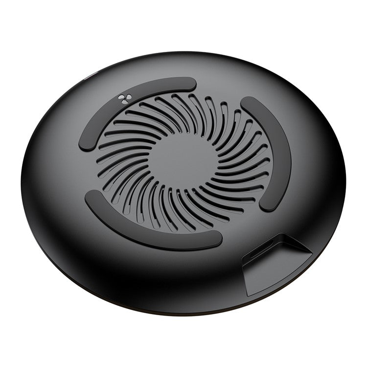 BASEUS Whirlwind Desktop Wireless Charger Mat with Built-in Fan for iPhone Samsung etc - Silver