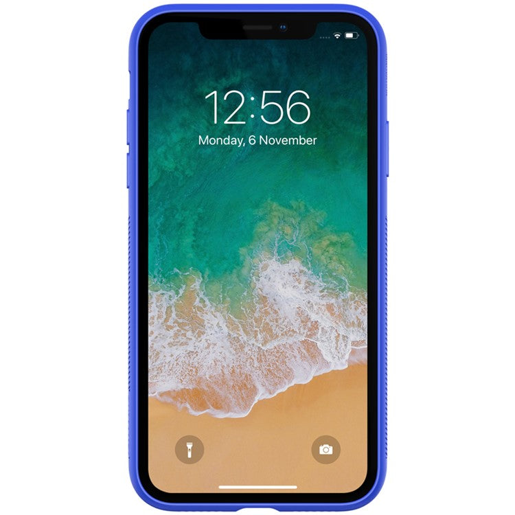 NILLKIN Fancy Tempered Glass Case for iPhone XS Max with Wireless Charger + 3 in 1 Cable Charging Gift Set - Blue