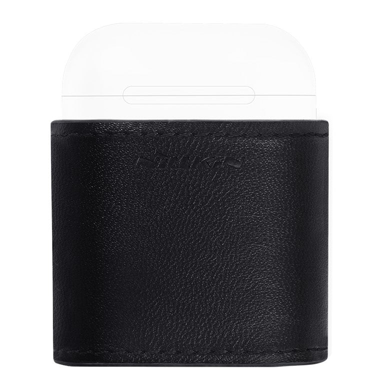 Nillkin for AirPods with Charging Case (2016) Mate Wireless Charging Leather Case (Compatible with Wireless Charger) - Black