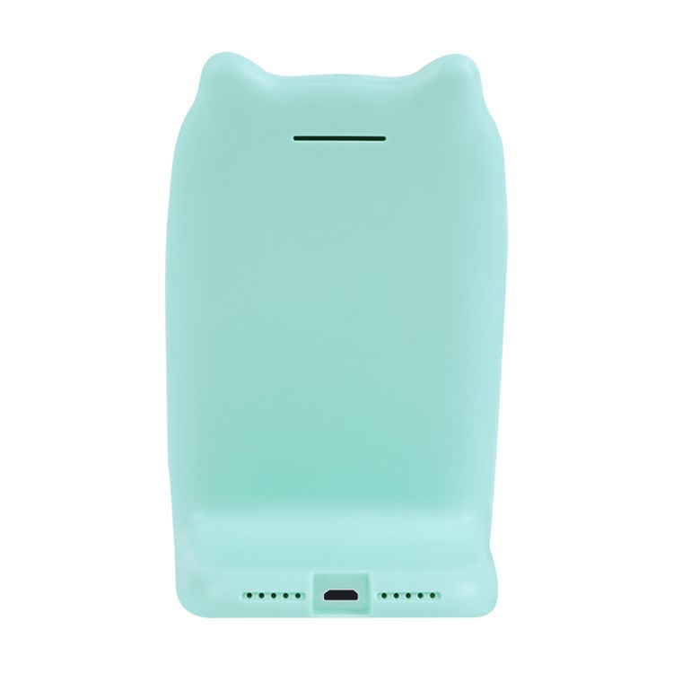 NILLKIN Cat Fast Wireless Charger Mount Stand (Not Support FOD Function) for iPhone Samung, etc - Cyan