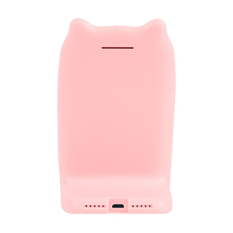 NILLKIN Cat Fast Wireless Charger Mount Stand (Not Support FOD Function) for iPhone Samung, etc - Pink