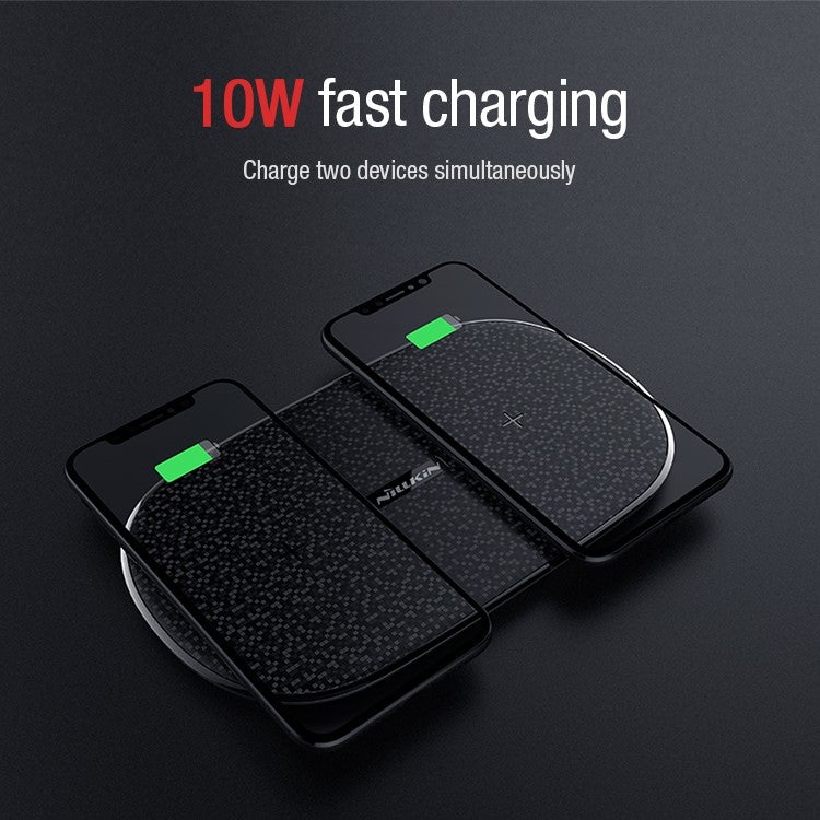 NILLKIN 2-in-1 10W Qi Fast Charging Wireless Charger