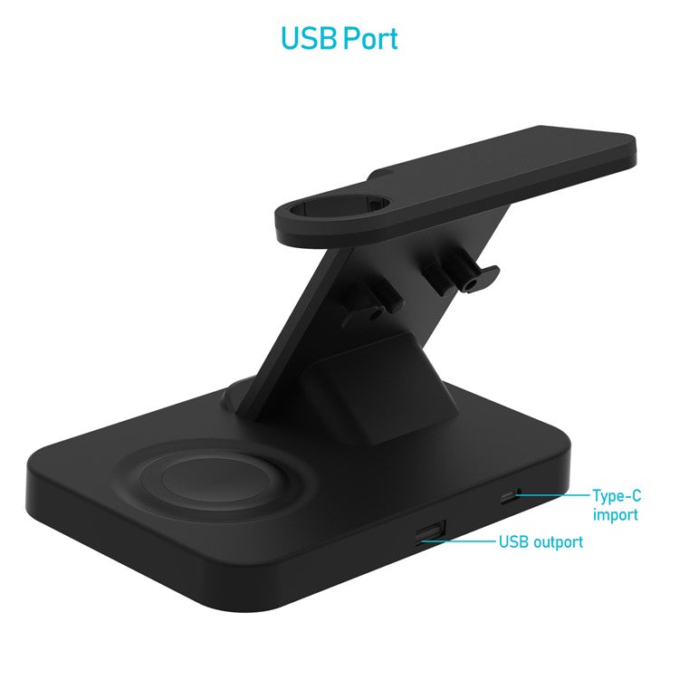 2-in-1 Fast Charging Smart Wireless Charger for Apple Samsung Smartphone Earphone Watch