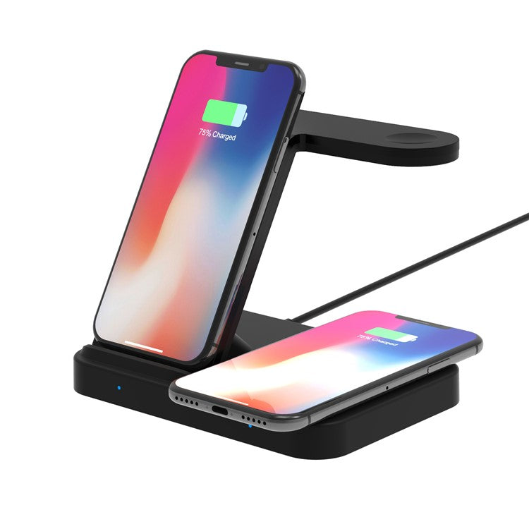 F15 3-in-1 Wireless Charger Stand Qi 15W Fast Charging Station for Phone / iWatch / AirPods