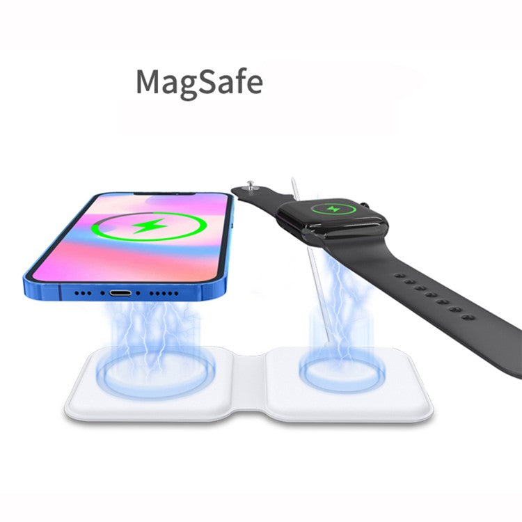 D21 15W Magnetic Wireless Charging Dual Wireless Charger [Not Support FOD]