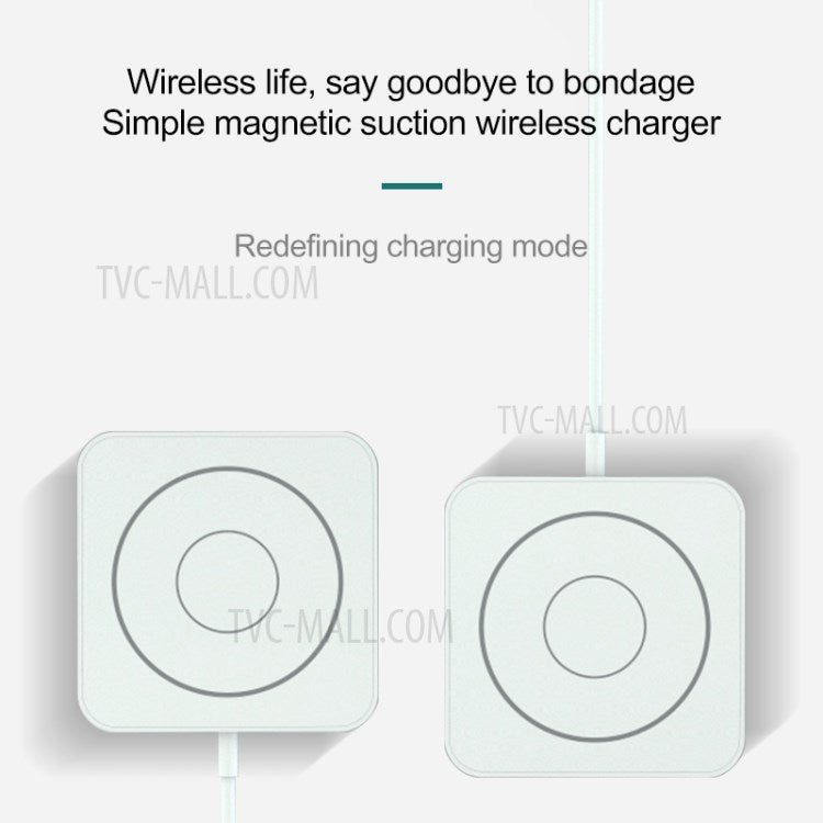 T14 Portable 15W Max Compatible with Magsafe Wireless Charger Magnetic Adsorption Charging Pad for iPhone 12 / 12 mini / 12 Pro / 12 Pro Max - Black