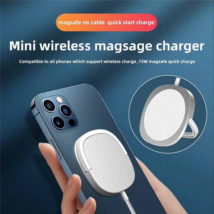 Y3 15W Compatible with MagSafe Magnetic Attraction Wireless Charger for iPhone 12 / 13 Series - White