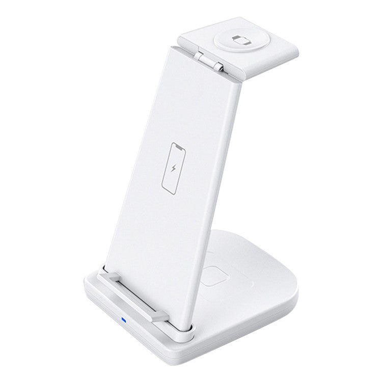 B12 Phone Smartwatch Bluetooth Earphone Wireless Charger Stand 3 in 1 Fast Charging Station - White / for Samsung Watch