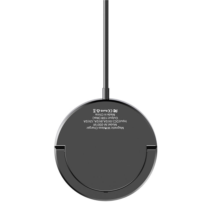 MIRIOWIZ M-2001W 15W 360 Rotary Desktop Magnetic Wireless Charger Compatible with MagSafe Charging Pad for iPhone