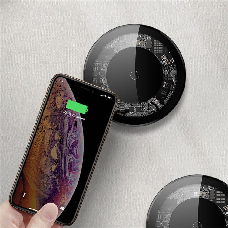 15W Qi Wireless Charger Fast Charging Pad for iPhone 12 11 Pro XS Max / Samsung Galaxy S8 S9 S10