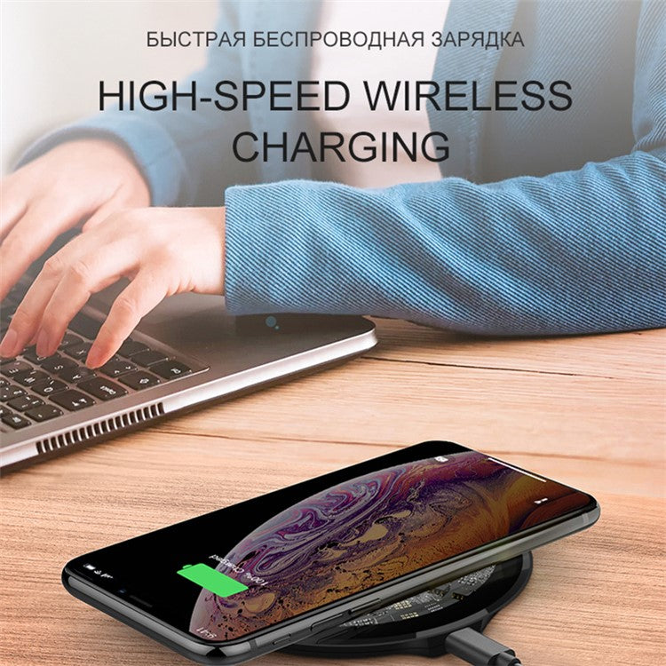 15W Qi Wireless Charger Fast Charging Pad for iPhone 12 11 Pro XS Max / Samsung Galaxy S8 S9 S10