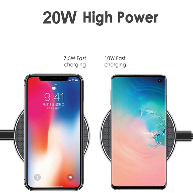 Q25 10W Fast Wireless Charger Qi Smart Lightweight Portable Charging Station for iPhone Series - Red