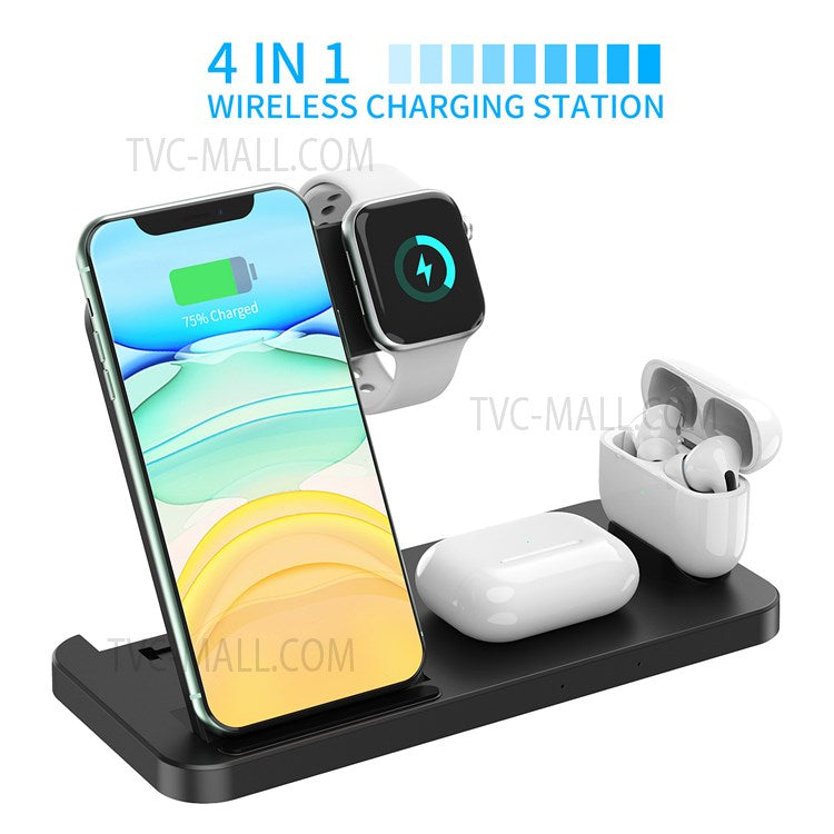 W30-2 4 in 1 Multifunctional Wireless Magnetic Charger Portable Wireless Fast Charging Stand for Apple Devices