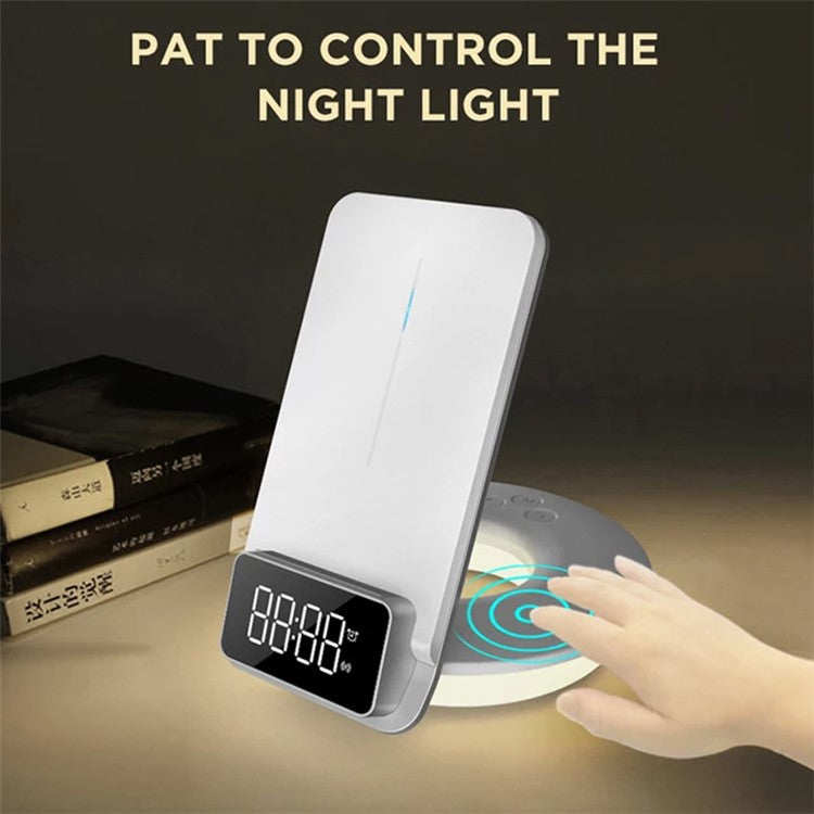 S7 3 in 1 LED Display Alarm Clock Automatic Wireless Charging 15W Fast Charger Touch Dimmable Night Light