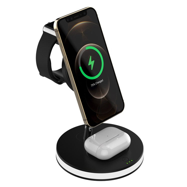 F17 4-in-1 15W Max Multi-Function Wireless Charger with Night Light Magnetic Wireless Charging Stand