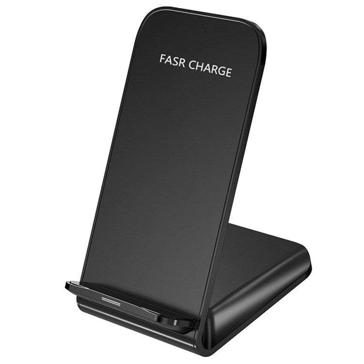 Z2 15W Wireless Charger Fast Charging Mobile Phone Cradle Stand for iPhone Samsung Huawei Xiaomi - Black