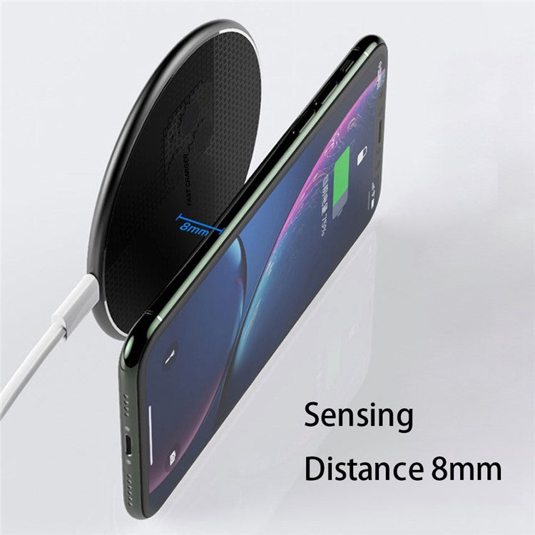 Q25 5W/7.5W/10W/15W Qi Wireless Charger Ultra-thin Fast Charging Pad Metal Phone Charger