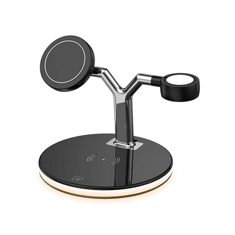 P970 Magnetic 3 in 1 Wireless Charging Table Bracket Charger Mount - Black