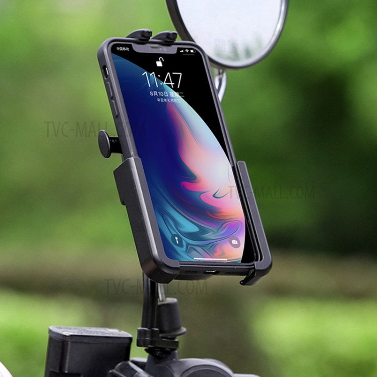 WEST BIKING MTB Bicycle Mobile Phone Holder Bike Rearview Mirror Mount Phone Stand Bracket