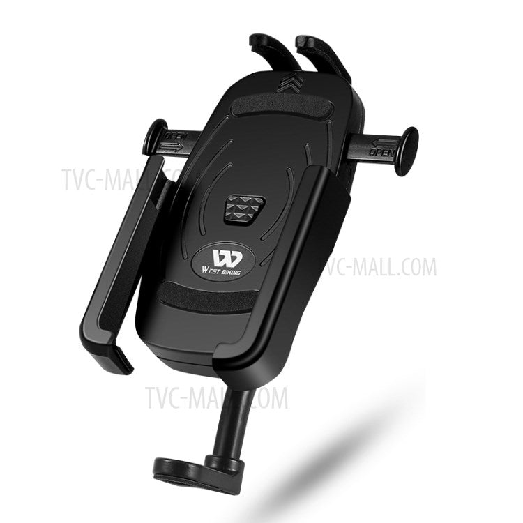 WEST BIKING MTB Bicycle Mobile Phone Holder Bike Rearview Mirror Mount Phone Stand Bracket