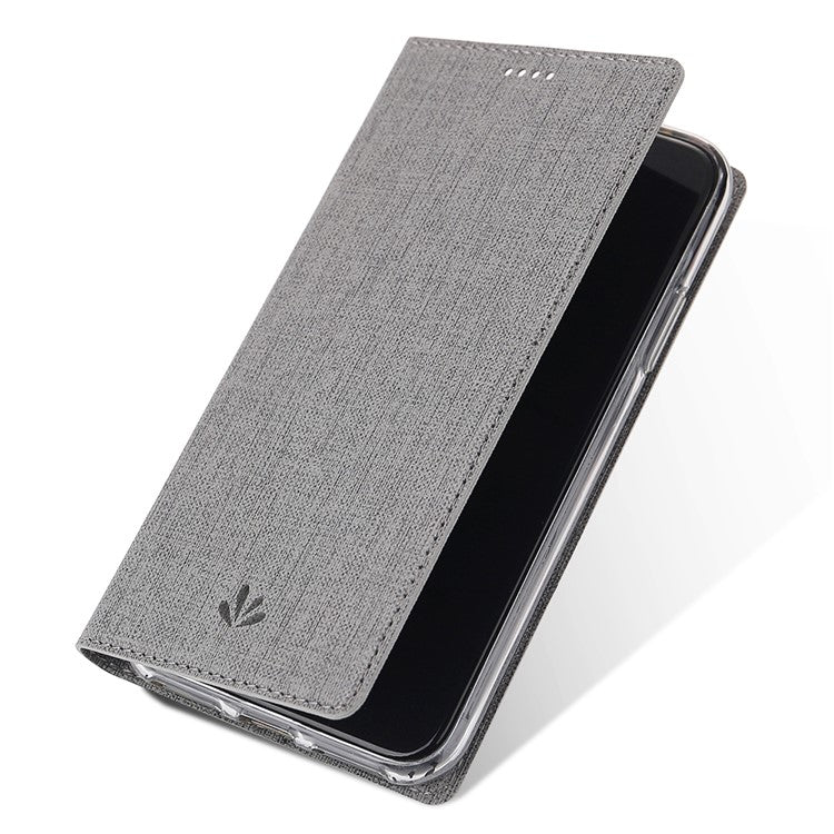 VILI DMX Cross Texture Leather Stand Cover with Card Slot for Google Pixel 3 XL - Grey