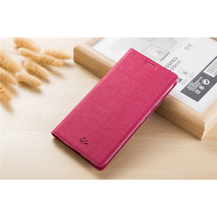 VILI DMX Cross Texture Leather Card Holder Case for Google Pixel 3 XL - Rose