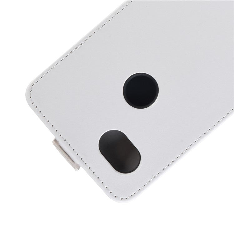 Crazy Horse [Vertical Flip] Leather Case Accessory for Google Pixel 3a - White