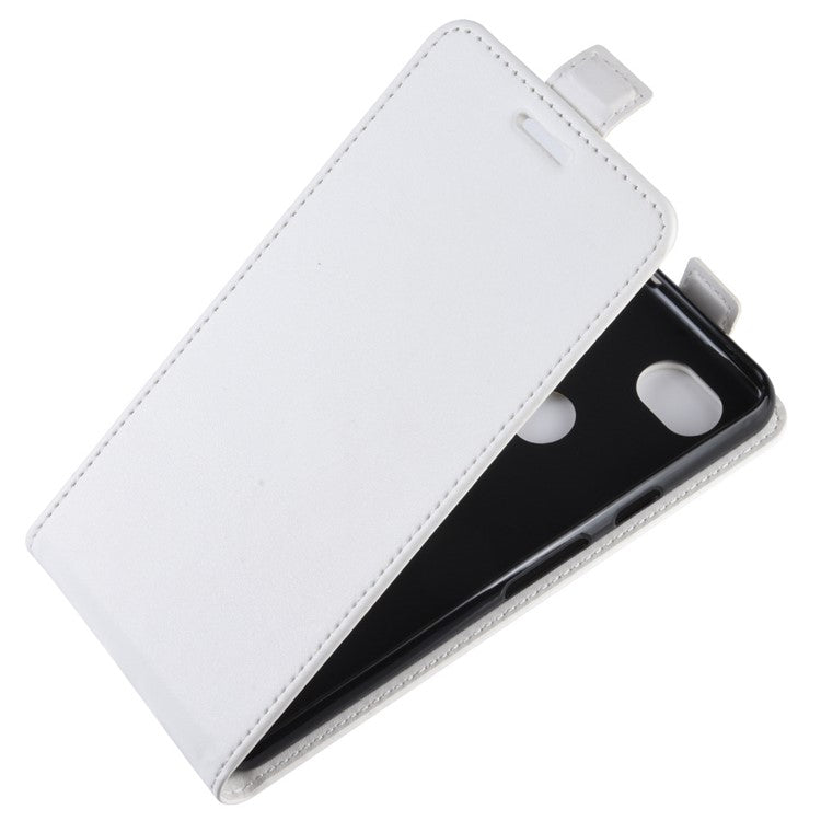 Crazy Horse [Vertical Flip] Leather Case Accessory for Google Pixel 3a - White