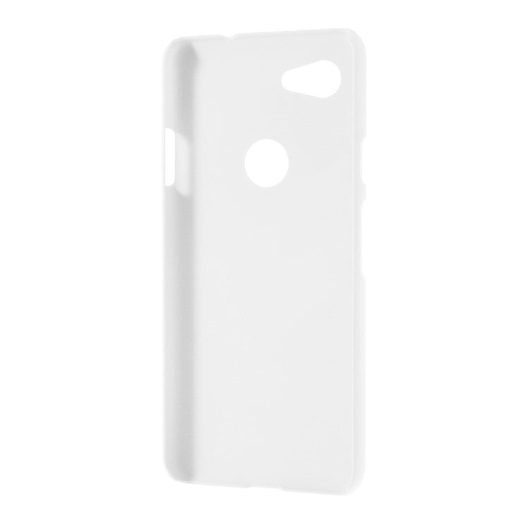 Glossy Rubberized PC Hard Phone Case for Google Pixel 3a - White