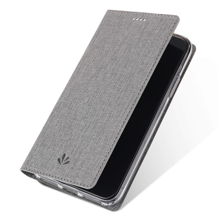 VILI DMX Cross Texture Leather Stand Case with Card Slot for Google Pixel 3a XL - Grey